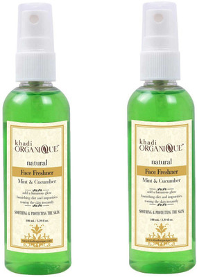 

KHADI ORGANIQUE Mint & Cucumber Face freshner 200 ml pack of 2(200 ml)