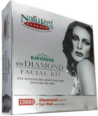 

Nature's Essence Diamond Facial Kit Mini Pack With 12g Scurb + 12g Skin Cream + 16g Glow Pack + 12g Polish Cream + 65ml Face Wash 117 g(Set of 5)
