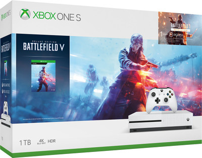 

Microsoft Xbox One S 1 TB with Battlefield V Deluxe Edition(White)