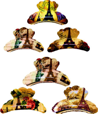 

Proplady Designer Paris Collection (Pack of 6, L Size) Printed Double Layered Butterfly Clutch for Girls & Women|Girls Hair Accessories Hair Clip, Hair Claw, Bun Clip, Banana Clip, Back Pin(Multicolor)
