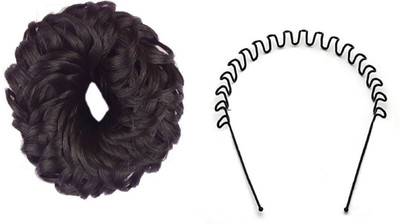 

AJ Hair Juda Band (Large) Bun (Black) Hair Accessory Set (Black) gig gag hair ban9 PACK OF 20 Bun(Black)