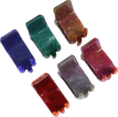 

Saamarth Impex Hair Accessories For Casual Wear Shining Hair Clips Glitters Shades Set Of 6 Piece Hair Clip(Multicolor)
