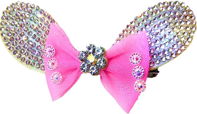 

Proplady Partywear Stylish Rhinestone Stud Butterfly Hair Pins for Girls & Women|Wedding Hair Accessories|Designer Hair Pin, Hair Clip, Tic Tac Clip, Back Pin, Bun Clip(Pink)