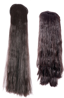 

HONBON Strate Long Simple and Sober Wig for Women And Girls, 2 Pcs Combo Extension 26-28 AND 16-20 Inches (Brown) Hair Extension