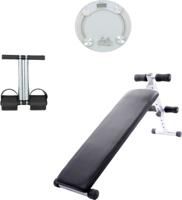 

Lifeline Abdominal Bench 310 | Bonus with Tummy Trimmer and Weighing Machine Home Gym Combo(100 - 120 kg)