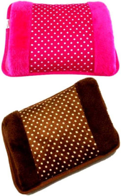 

FUTUREWIZARD combo Velvet Electric Heating Gel Pad 1L Portable Hot Water Bag with Hand Pocket Pack of 2 (Multicolor) electric hand heating bag 1 L Hot Water Bag(Multicolor)