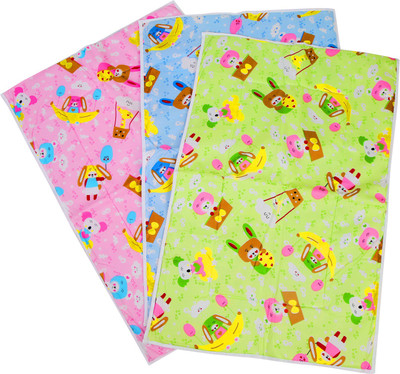 

First Trend Cotton, Plastic Baby Bed Protecting Mat(Multicolor