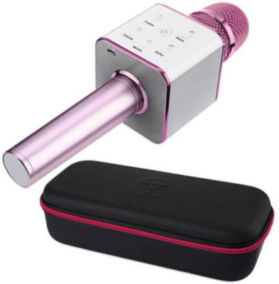 

Riya Touch New Q7 Handheld Wireless Bluetooth Karaoke Singing Mic Speaker cable(Multicolor)