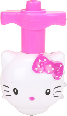 BIG MONKEY TOYS Rotating Hello Kitty With Handle Launcher (Multicolor)(Pink)
