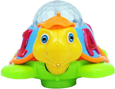 

August Musical Turtle with 3D Disco Light toy for kids (Multicolor)