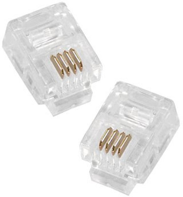 

Power Light 10 Piece - RJ-11 -4 Contacts RJ11 Telephone Modular Plug Jack,RJ11 Connector Pin ( 6P4C ADSL) Network Interface Card(White)