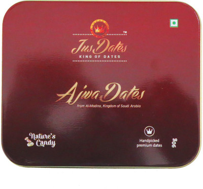 

JUSDATES Ajwa Dates 90 Dry Dates(90 g, Tin)