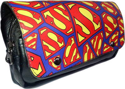 

kidoz kingdom DC COMICS SUPER MAN DC COMICS SUPER MAN LOGO PRINT Art Artificial Leather Pencil Box(Set of 1, Multicolor)