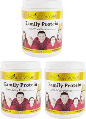 

Natures Velvet Lifecare Family Protein, for the Fitness of a family, 400 gms - Pack of 3 Whey Protein(1200 g, unflavour)