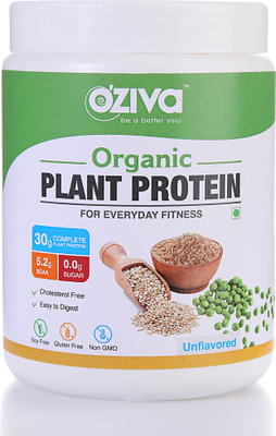 

OZiva OZiva Organic Plant Protein - Unflavored (Cholesterol Free, Soy Free, Sugar Free) Plant-Based Protein(500.0 g, Unflavoured)