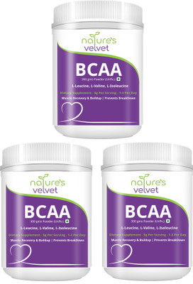 

Natures Velvet Lifecare Instantized BCAA 5000 mg Powder, 300gms, 60 Servings - Pack of 3 BCAA(900 g, unflavour)