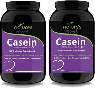 

Natures Velvet Lifecare 100% Casein Protein, Vegetarian and Natural, 1000 gms - Pack of 2 Casein Protein(2 kg, unflavour)