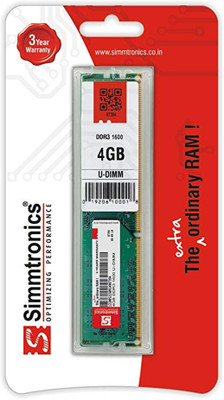 

SIMTRONICS 4 DDR3 4 GB (Dual Channel) PC (Simmtronics 4GB 1333MHz DDR3 SDRAM)