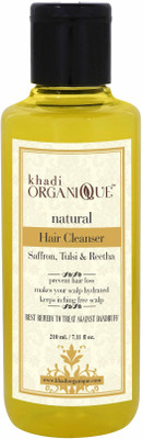 KHADI ORGANIQUE SAFFRON TULSI & REETHA HAIR CLEANSER (SHAMPOO) 210 ML PACK OF 1(210 ml)