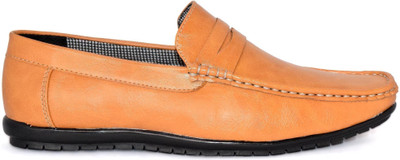 

Blue Pop Synthetic Leather Casual Party Wear Wedding Loafers Shoes For Men's And Boys Loafers For Men(Tan