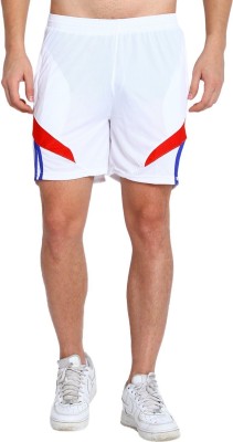 M.R.D. Self Design Men White Sports Shorts