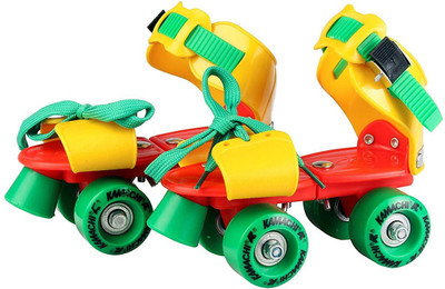 

KAMACHI Baby Roller Skate Quad Roller Skates - Size Kids UK(Multicolor)