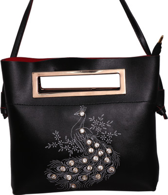 Familiar Collection Women Casual Black PU Sling Bag