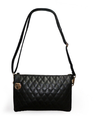 

Vorra Fashion Women Casual Black PU Sling Bag