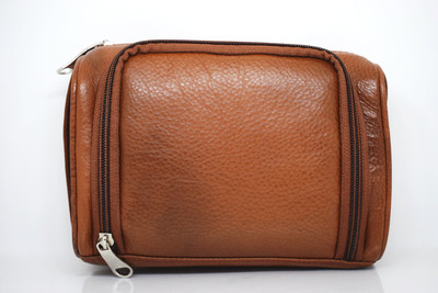 

MANNGIFTSTORE LEATHER TRAVEL BAG Small Travel Bag(Brown)