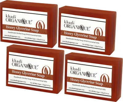 

KHADI ORGANIQUE HANDMADE HONEY GLYCERNE SOAP WITH ESSENTIAL OIL 500 GM PACK OF 4(500 g, Pack of 4)