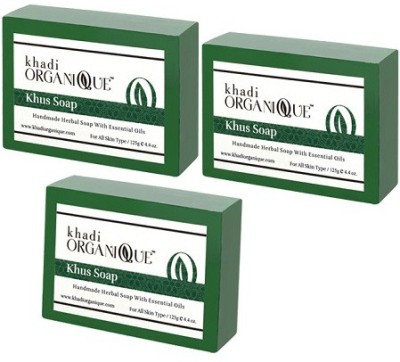 

KHADI ORGANIQUE HAND MADE KUSH SOAP WITH ESSENTIAL OIL 375 GM PACK OF 3(375 g, Pack of 3)