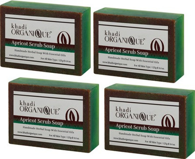 

KHADI ORGANIQUE HANDMADE APRICOT SCRUB SOAP WITH ESSENTIAL OIL 500 GM PACK OF 4(500 g, Pack of 4)