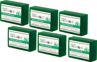 

KHADI ORGANIQUE HANDMADE NEEM-TULSI WITH ESSENTIAL OIL -750 GM PACK OF 6(750 g, Pack of 6)