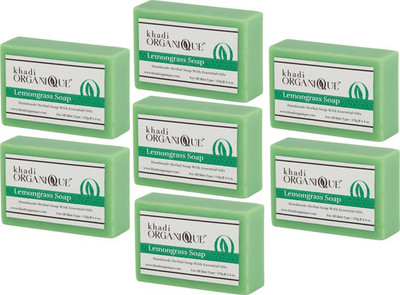 

KHADI ORGANIQUE HANDMADE LEMONGRASS SOAP WITH ESSENTIAL OIL 875 GM PACK OF 7(875 g, Pack of 7)