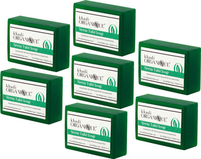 

KHADI ORGANIQUE HANDMADE NEEM-TULSI WITH ESSENTIAL OIL -875 GM PACK OF 7(875 g, Pack of 7)