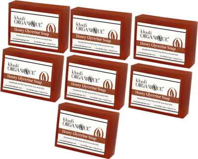 

KHADI ORGANIQUE HANDMADE HONEY GLYCERNE SOAP WITH ESSENTIAL OIL 875 GM PACK OF 7(875 g, Pack of 7)
