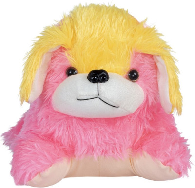 

Ard Enterprise Laying Dog Stuffed Toy-Pink & yellow - 25 cm(Pink & yellow)