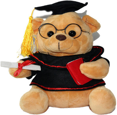 

AJRO GRADUATE TEDDY BEAR - 17 cm(BROWN & BLACK)
