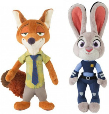 

Wonderland Toys Combo pack of Zootopia Judy hopp rabbit and wilde fox - 30 cm(Multicolor)