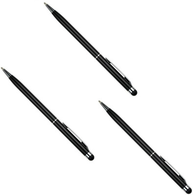 

Freya PACK OF 3 UNIVERSAL TOUCH SCREEN PEN FOR ALL SMART PHONES AND TABLETS 2 IN 1 Stylus(Black)