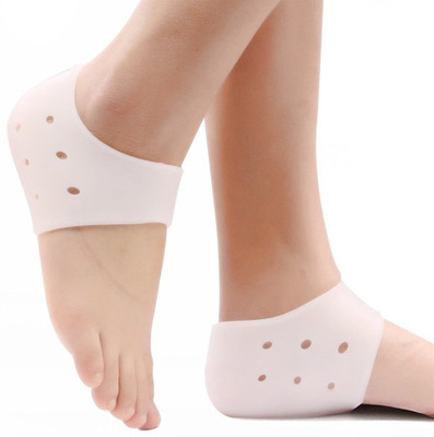 

AGE CARE Soft Silicone Moisturizing Gel Anti-slip Heel Socks Cracked Foot Protector Foot Support (, White