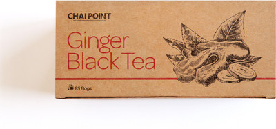 

chai point Ginger Black Tea, 25 Tea Bags (Pack of 2) Ginger Black Tea Bags(50 g, Box)