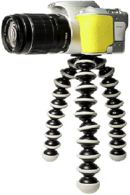 

BJORK Best buy new arrival fully W6 flexible Portable & Foldable Camera & Mobile Tripod with Mobile Clip Holder Bracket Fully Flexible Mount Cum Tripod Stand with Three-Dimensional Head & Quick Release Plate Gorilla Tripod 10" - DSLR , Smartphone & Action