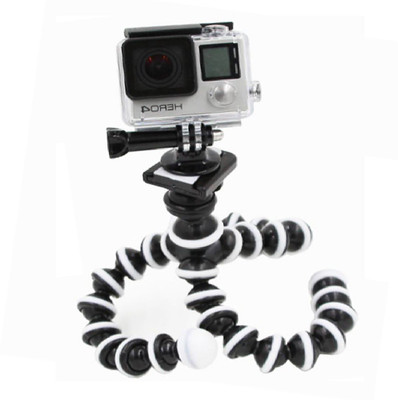 

BJORK Best buy new arrival fully flexible Portable & Foldable Camera & Mobile Tripod with Mobile Clip Holder Bracket Fully Flexible Mount Cum Tripod Stand with Three-Dimensional Head & Quick Release R9 Plate Gorilla Tripod 10" - DSLR , Smartphone & Action