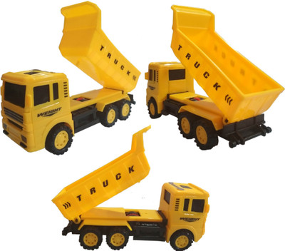 

IndusBay Constuction automobile Vehicle Toy Set of 4 Trucks Dumper(Yellow)
