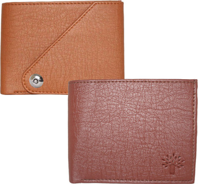 

Element Cart Men Formal Tan Artificial Leather Wallet(6 Card Slots), Brown