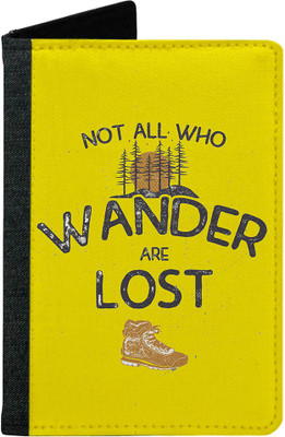 

MADANYU Women Yellow Fabric Document Holder(2 Card Slots)