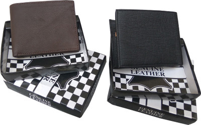 

Shreejee Men Black, Brown Genuine Leather Wallet(6 Card Slots)
