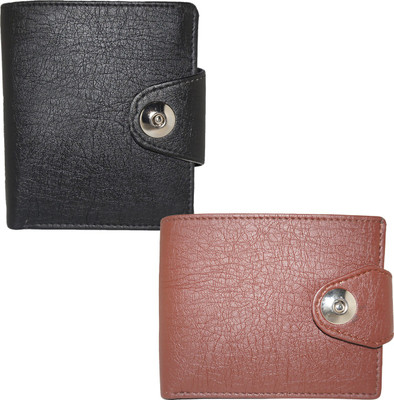 Element Cart Men Formal Black Artificial Leather Wallet(9 Card Slots), Black;brown