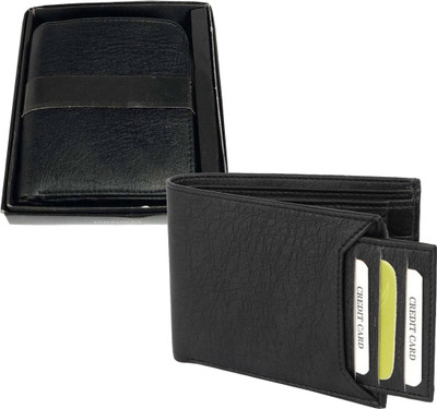 

Element Cart Men Formal Black Artificial Leather Wallet(6 Card Slots)